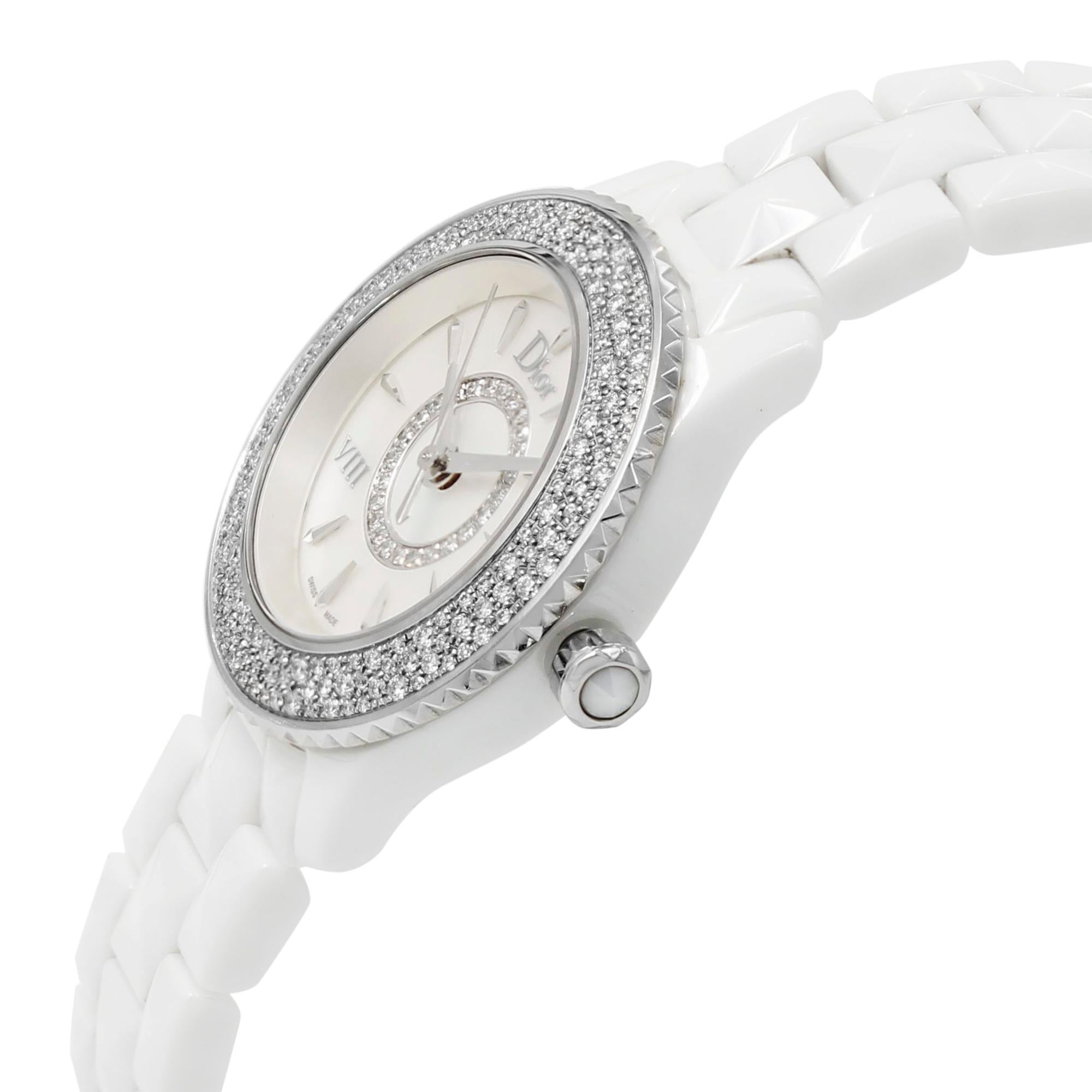 dior viii white ceramic watch