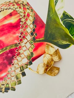 Christian Dior Vintage 1961 GROSSE Iconic Gold Large Five Swirl Wavy Leaf Brooch