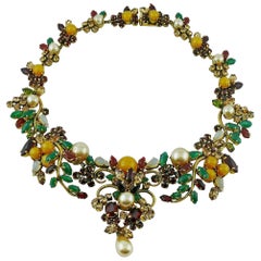 Christian Dior Vintage 1962 Bejeweled Museum Piece Necklace