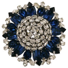 Christian Dior Vintage 1963 Bejewelled Floral Brooch
