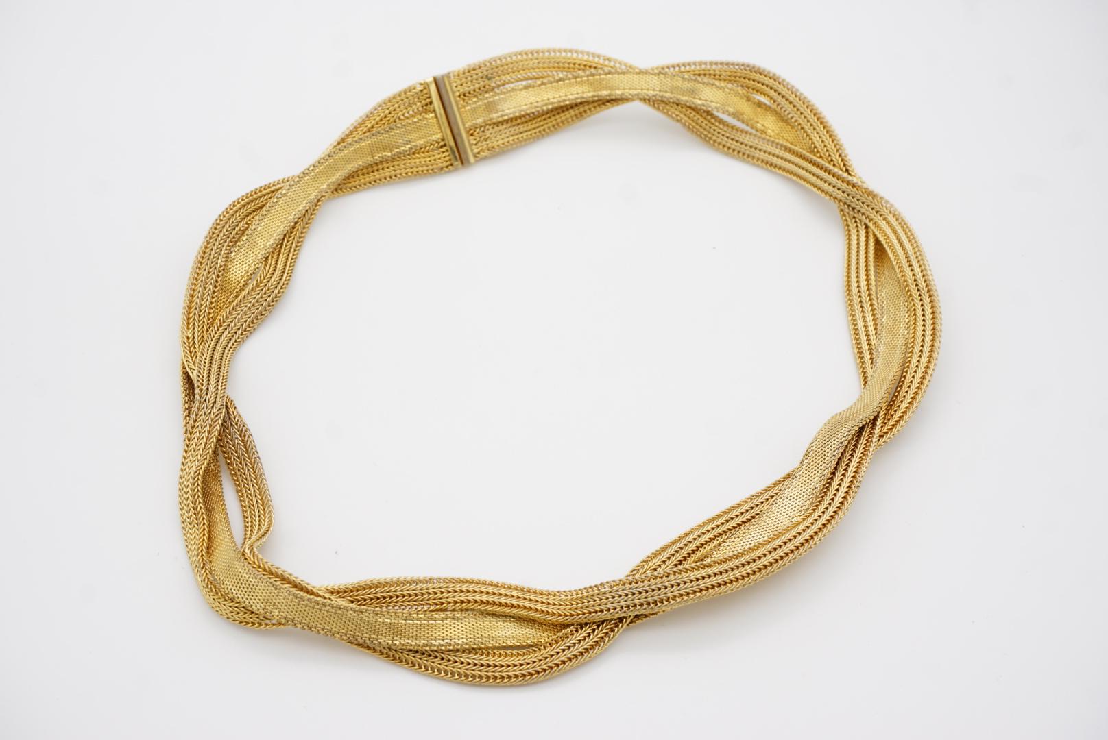 Christian Dior Vintage 1965 Collar de eslabones de cadena entrelazados de malla trenzada en venta 5