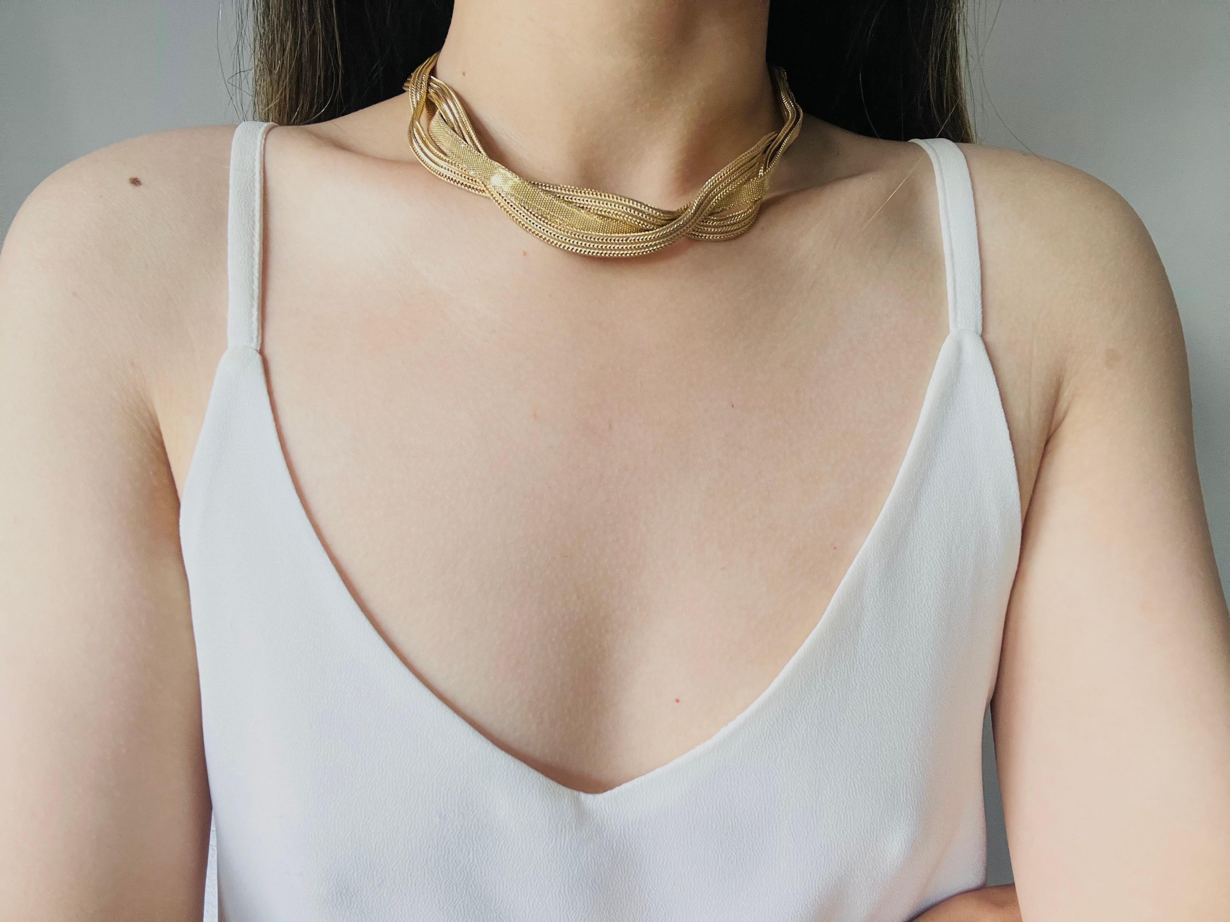 Christian Dior Vintage 1965 Collana a maglia intrecciata A Link in vendita 2