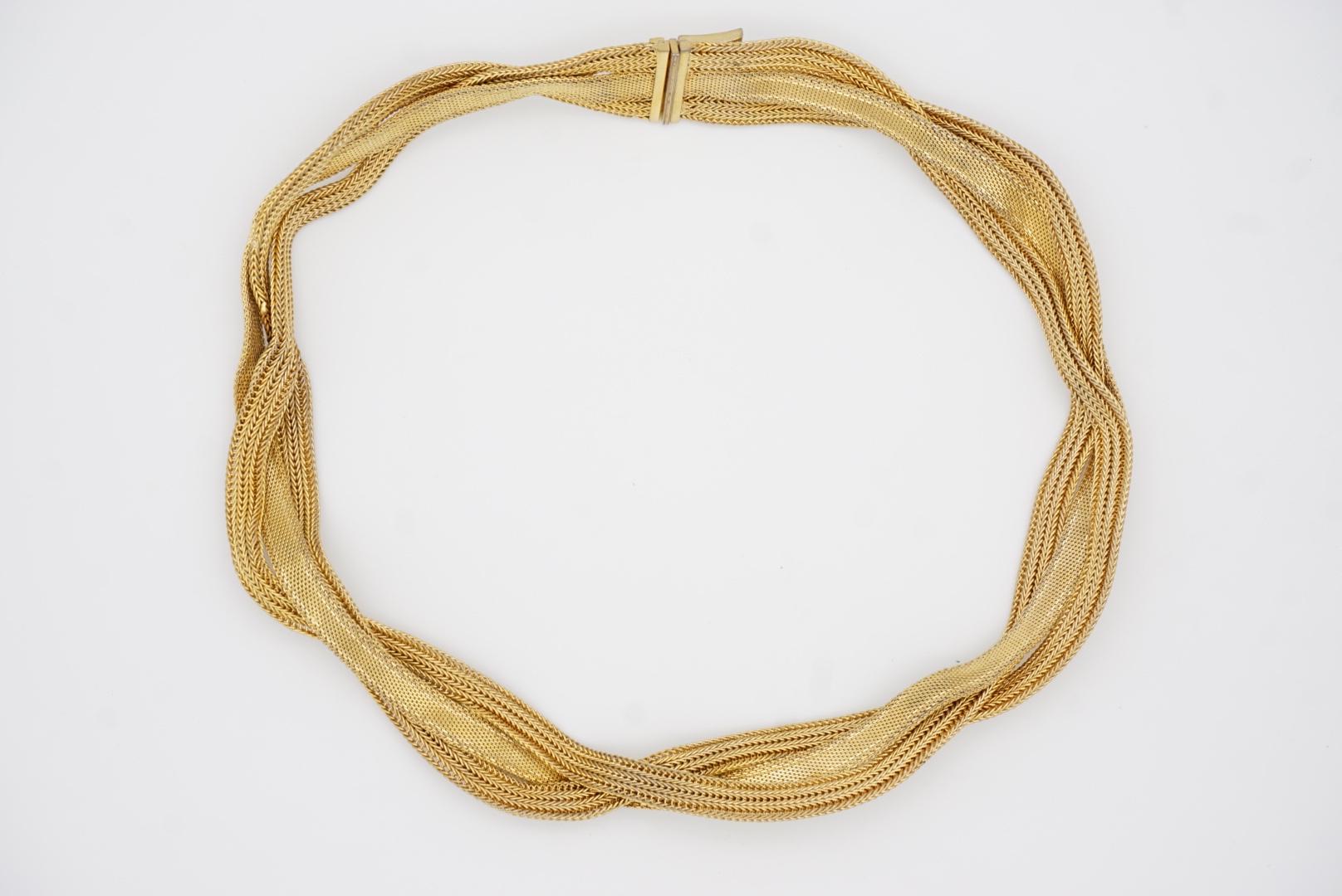 Christian Dior Vintage 1965 Collar de eslabones de cadena entrelazados de malla trenzada en venta 4
