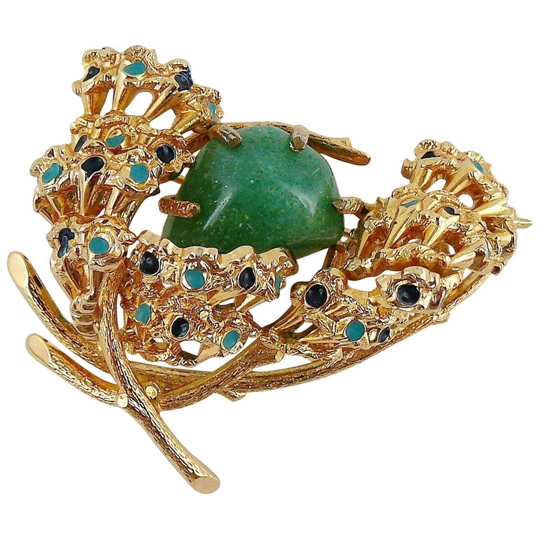 Christian Dior Vintage 1966 Floral Brooch at 1stDibs