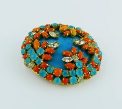 Christian Dior Vintage 1967 Jewelled Brooch