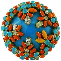 Christian Dior Vintage 1967 Jewelled Brooch