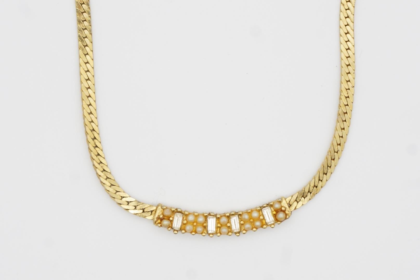 Christian Dior Vintage anni '70 Collana con perle e cristalli a barre lunghe in vendita 5
