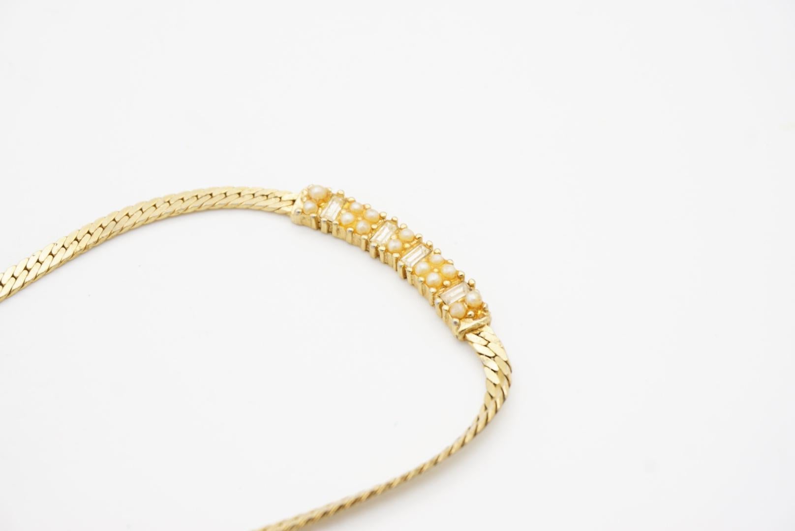 Christian Dior Vintage anni '70 Collana con perle e cristalli a barre lunghe in vendita 8