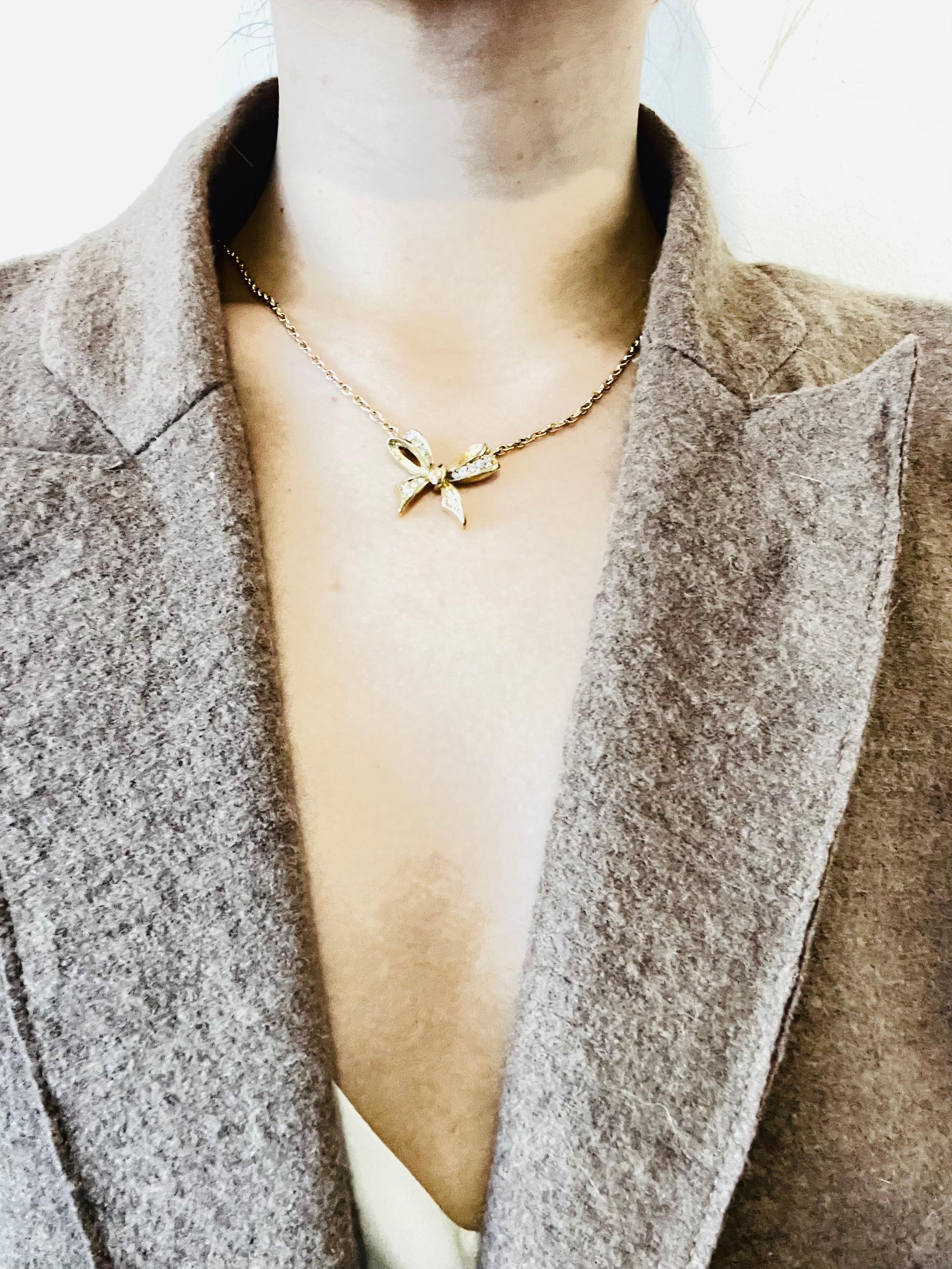 dior encrusted bowtie necklace