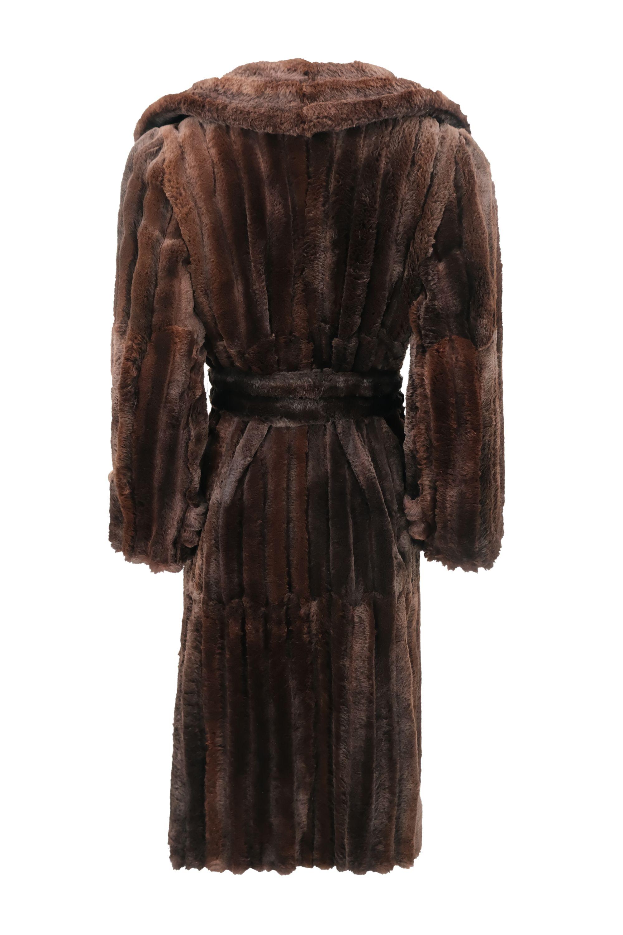 Black Christian Dior Vintage 1970's Mink Fur Coat