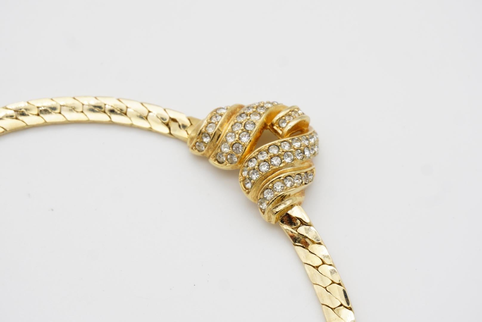 Christian Dior Collana a cupola simmetrica con cristalli intrecciati degli anni '70 in vendita 5