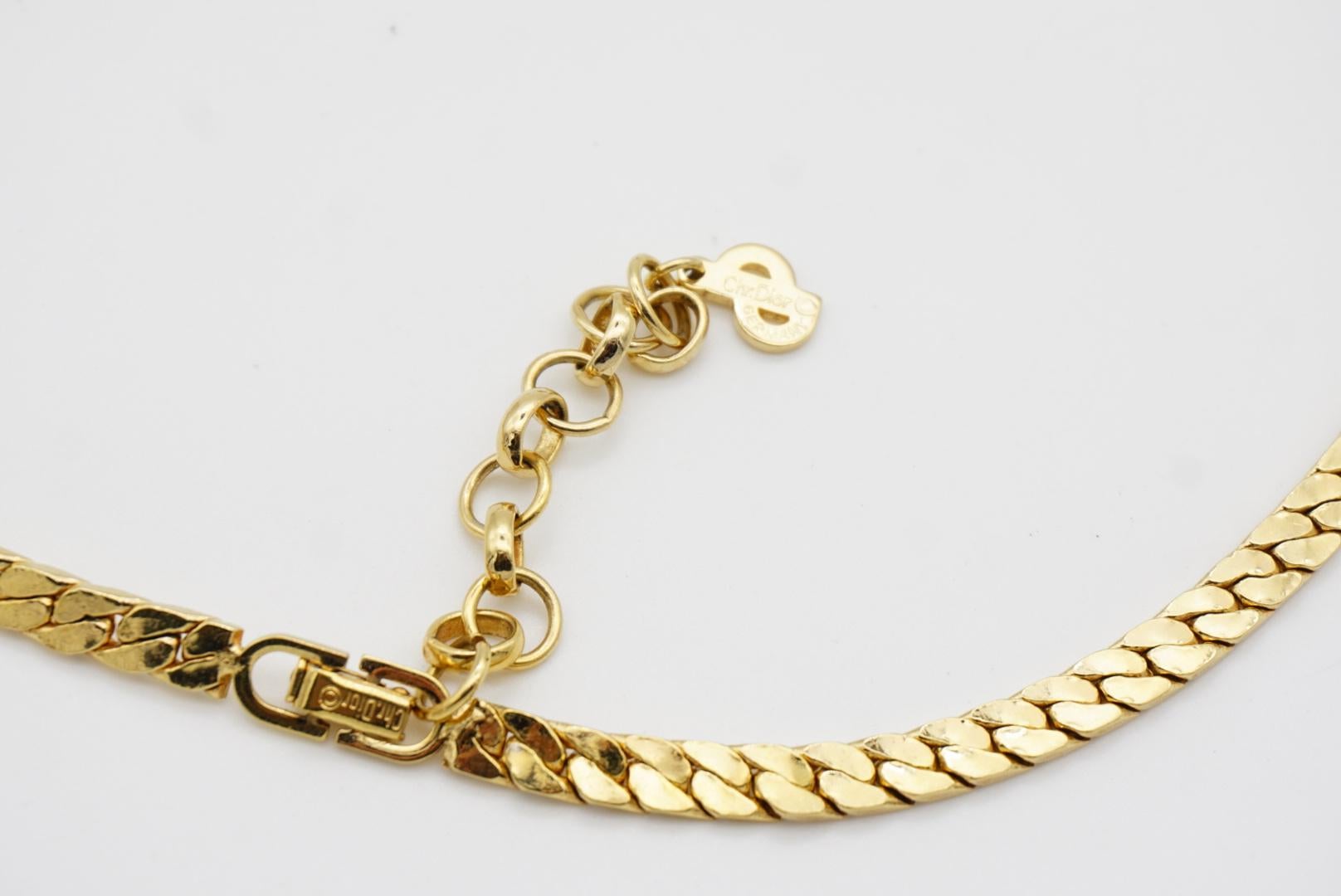 Christian Dior Collana a cupola simmetrica con cristalli intrecciati degli anni '70 in vendita 6