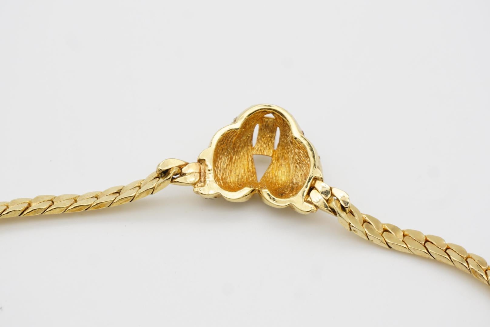 Christian Dior Collana a cupola simmetrica con cristalli intrecciati degli anni '70 in vendita 7