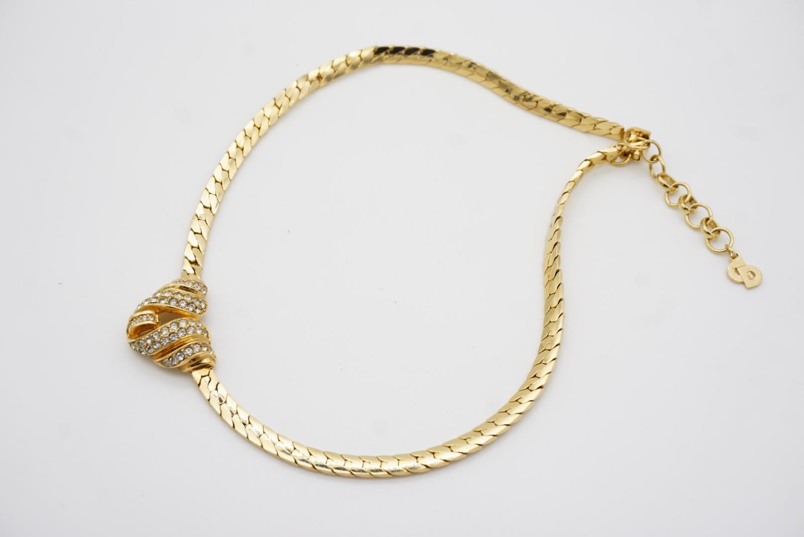 Christian Dior Collana a cupola simmetrica con cristalli intrecciati degli anni '70 in vendita 8