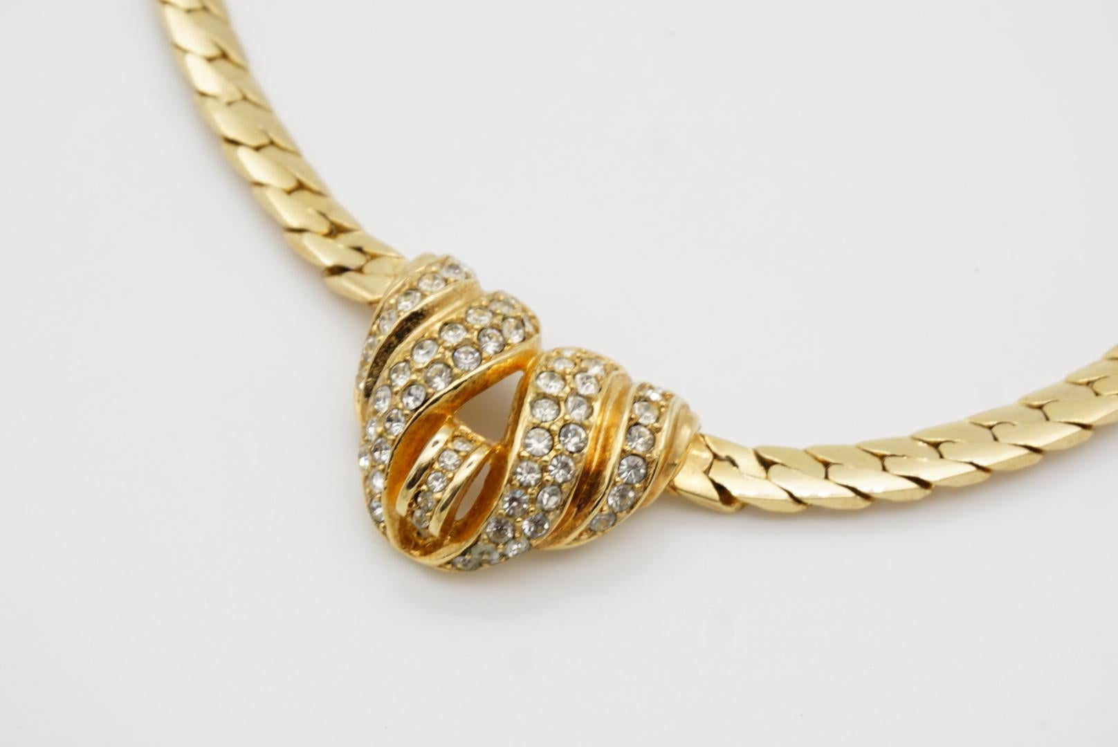 Christian Dior Collana a cupola simmetrica con cristalli intrecciati degli anni '70 in vendita 4