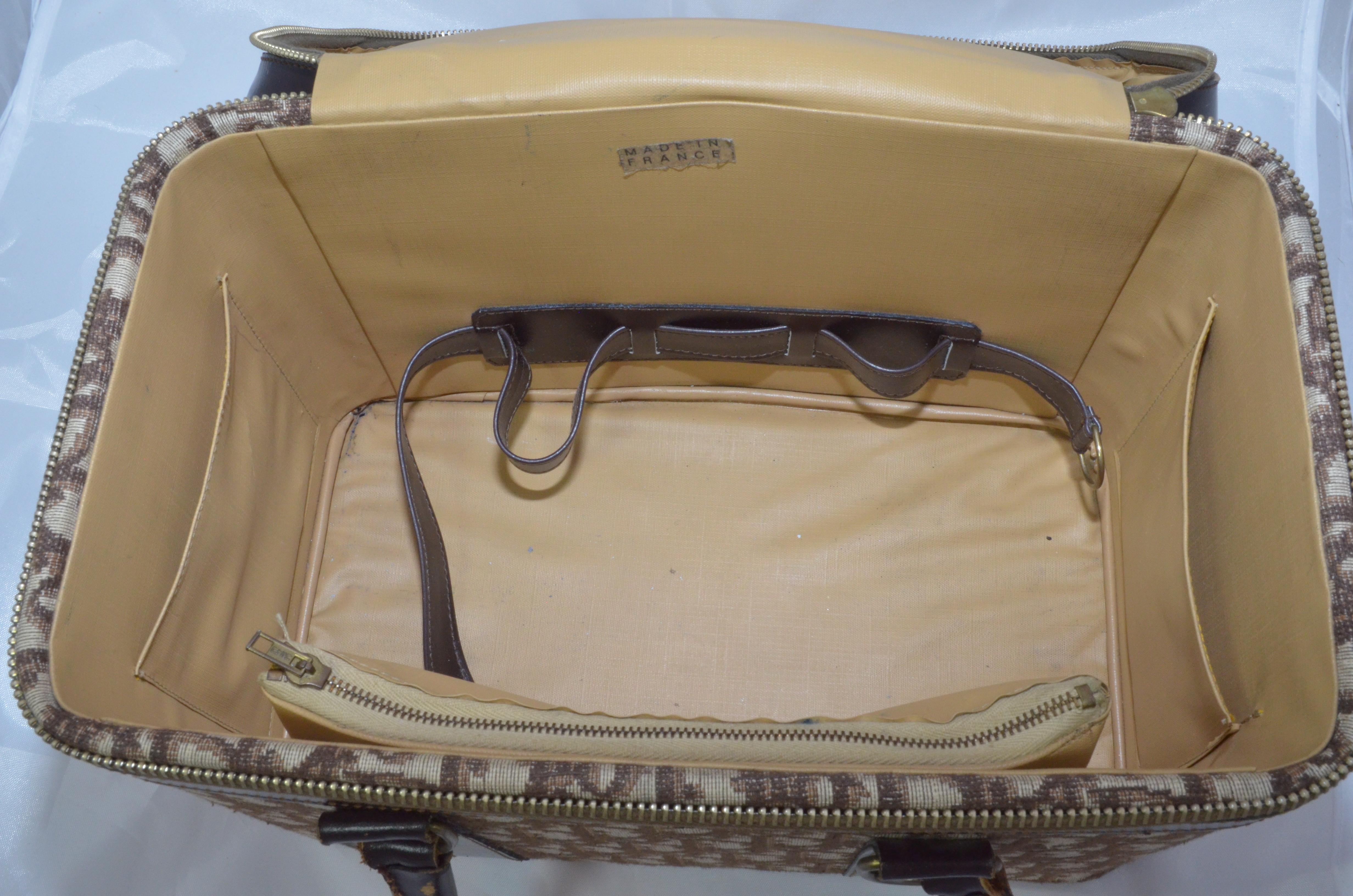 Gray Christian Dior Vintage 1970’s Trotter Travel Train Case For Sale