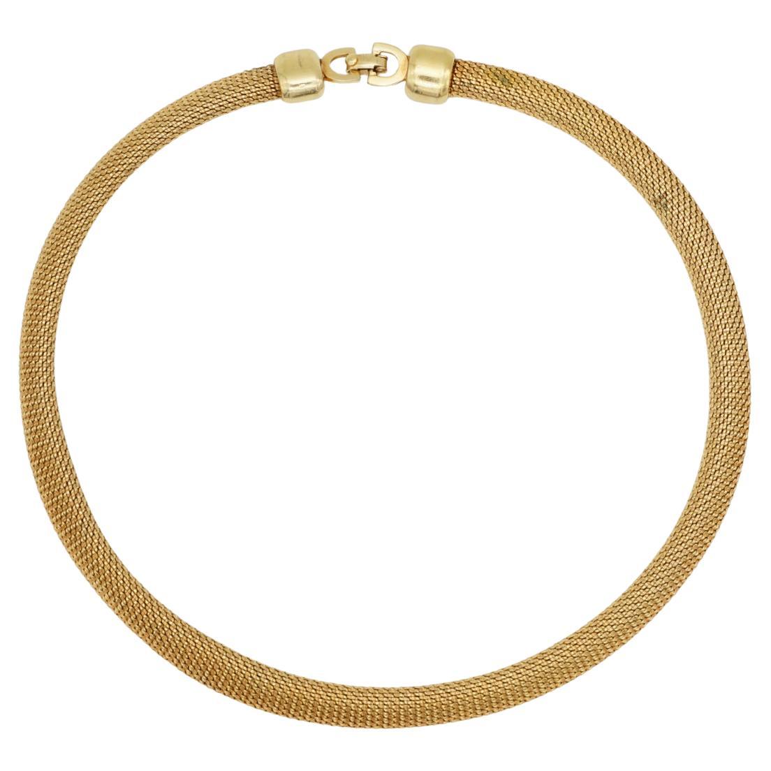 Christian Dior Vintage anni
70 Unisex Collana a maglia intrecciata con serpente d
oro Omega