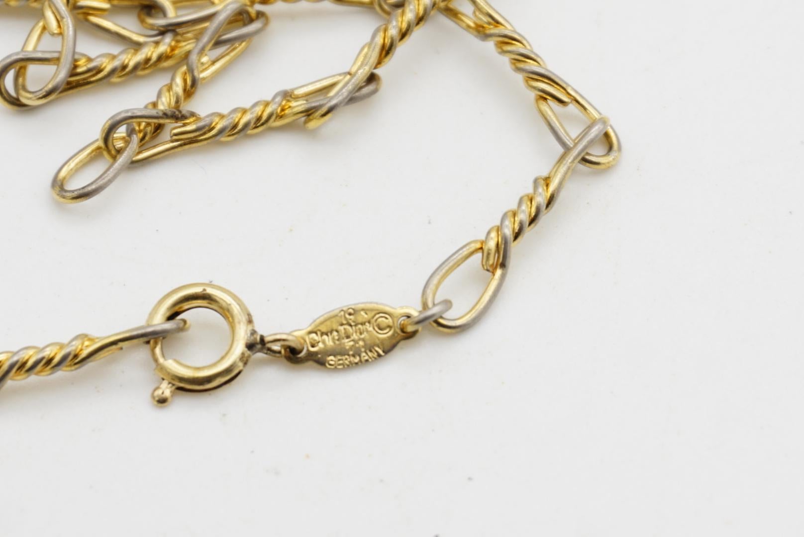 Christian Dior Vintage 1971 Versatile Figaro Interlinked Long Necklace Bracelet For Sale 10