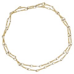 Christian Dior Vintage 1971 Versatile Figaro Interlinked Long Necklace Bracelet