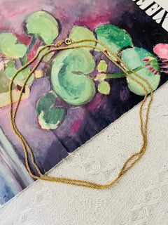 Christian Dior Vintage 1973 Long Chain Spiral Rope Versatile Necklace Bracelet