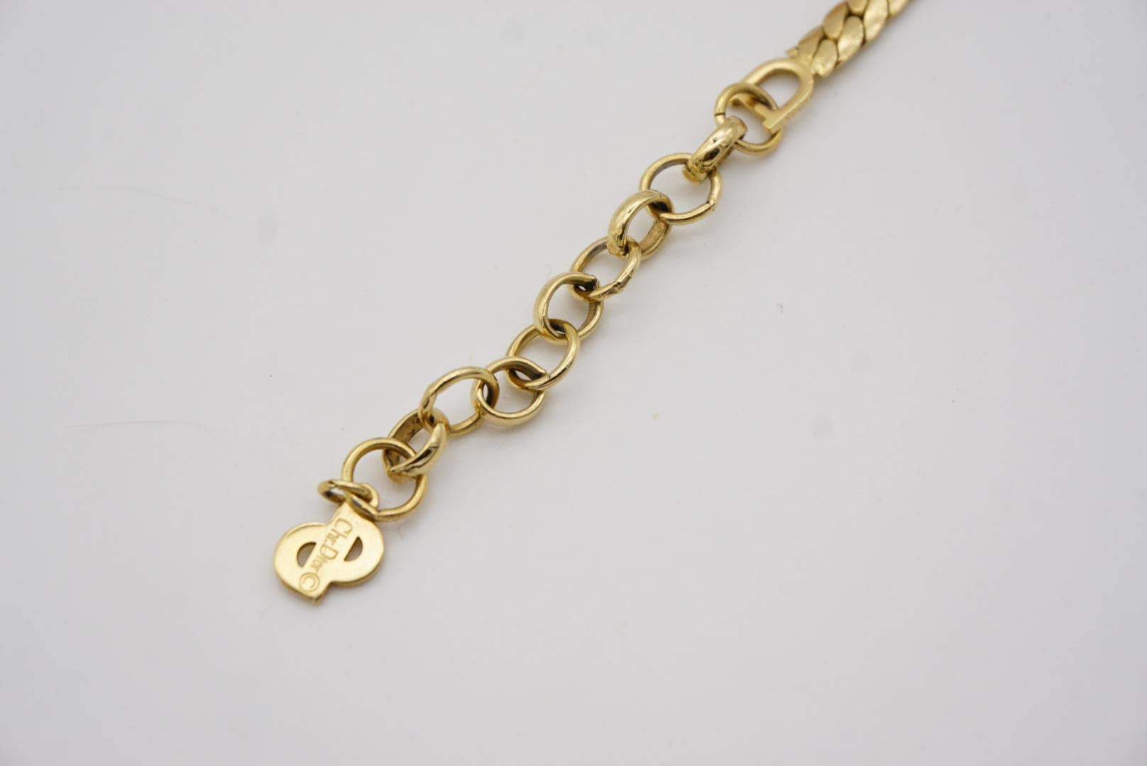Christian Dior Vintage 1980 Collana di cristalli a doppio ventaglio con perle e gocce d'acqua in vendita 8