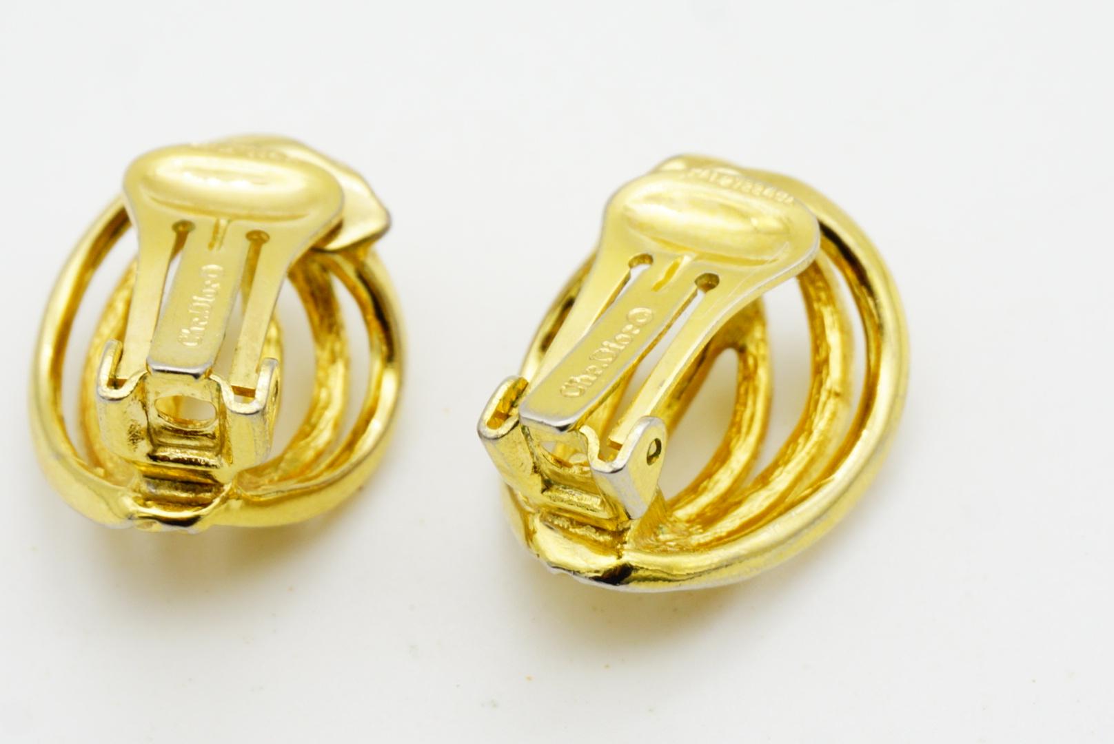 Christian Dior Vintage 1980 Six Strands Openwork Interlocked Modernist Earrings For Sale 6