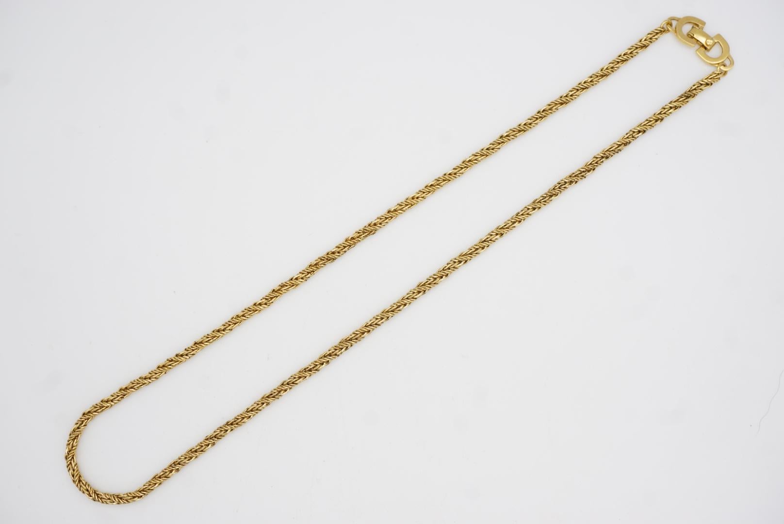Christian Dior Vintage 1980 Wheat Mesh Twist Chain Rope Versatile Long Necklace For Sale 5