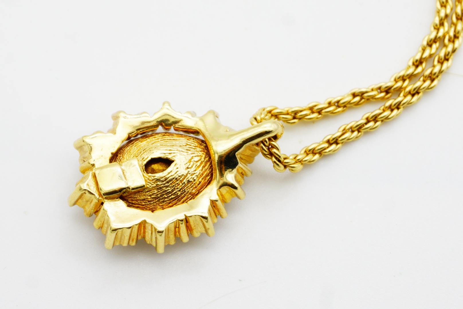 Christian Dior Vintage Años 80 Collar Colgante Gota de Lágrima de Agua con Cristales de Amatista en venta 6