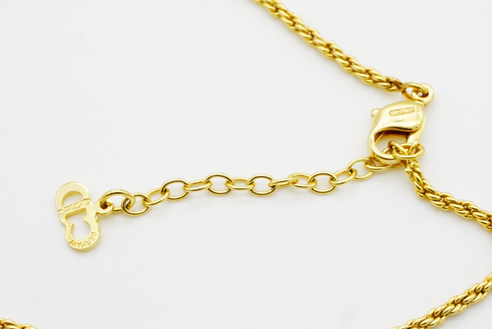 Christian Dior Vintage Años 80 Collar Colgante Gota de Lágrima de Agua con Cristales de Amatista en venta 7