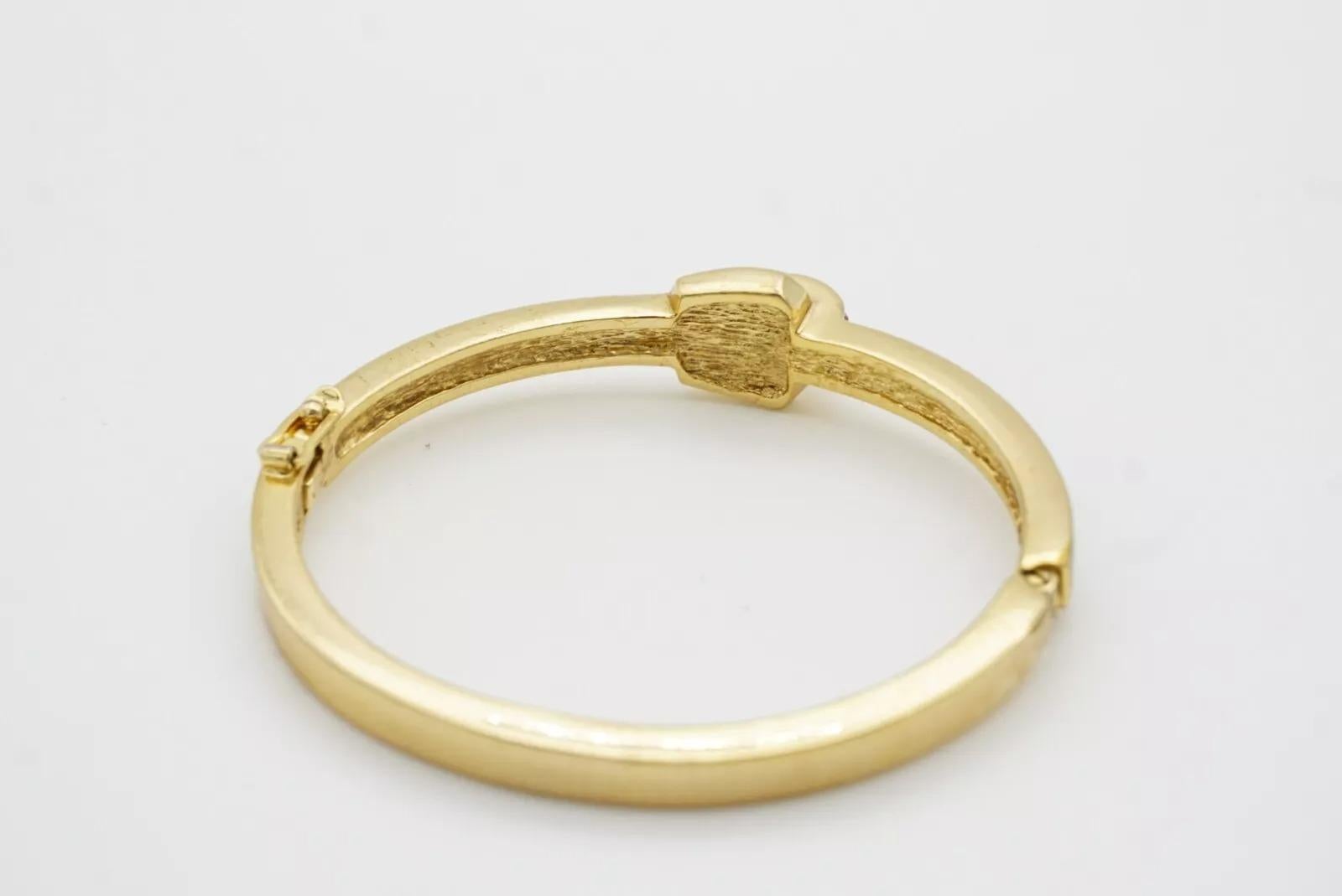 Christian Dior Bracciale Vintage anni '80 con smalto nero e cristalli di rubino in vendita 8