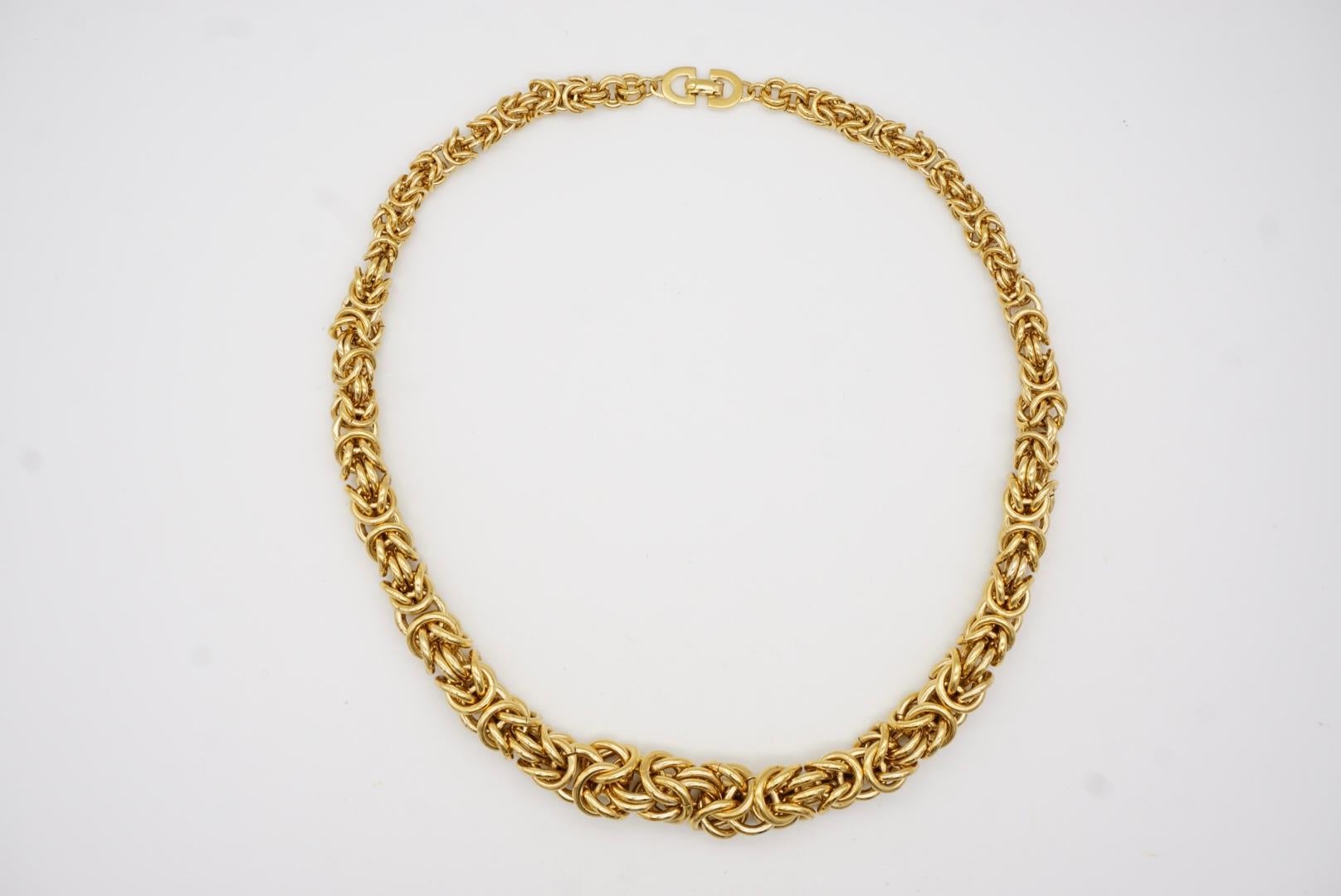 Christian Dior Vintage 1980er Jahre Byzantinische geflochtene königliche Mesh Knot Link Seil Halskette im Angebot 6