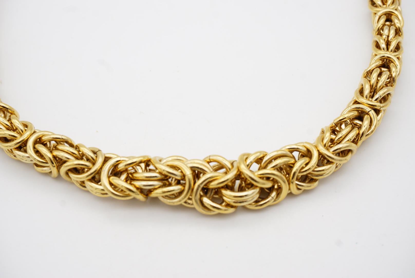 Christian Dior Vintage 1980s Byzantine Braid Royal Mesh Knot Link Rope Necklace For Sale 6