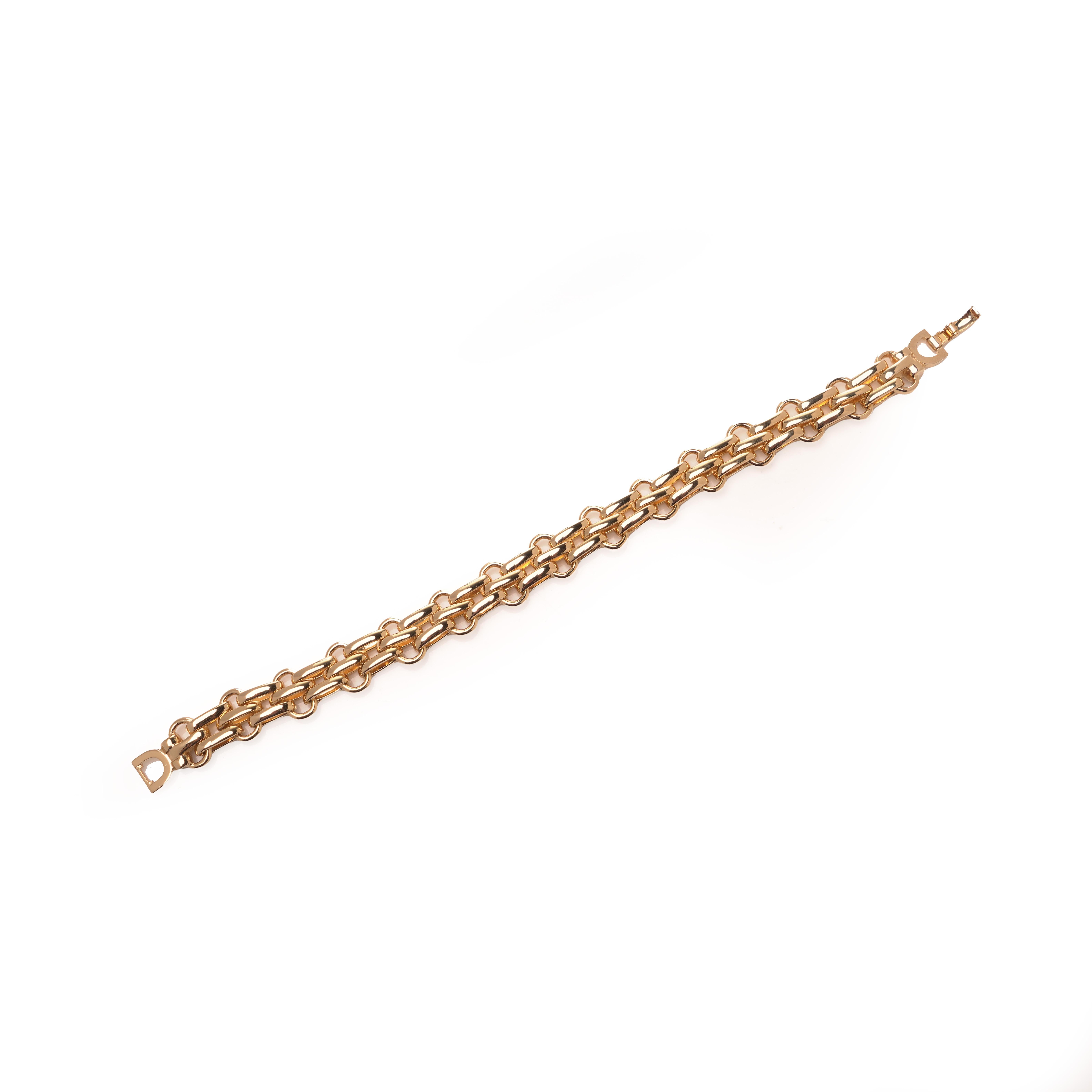Christian Dior Bracciale classico vintage anni '80 a maglie intrecciate moderniste in vendita 1