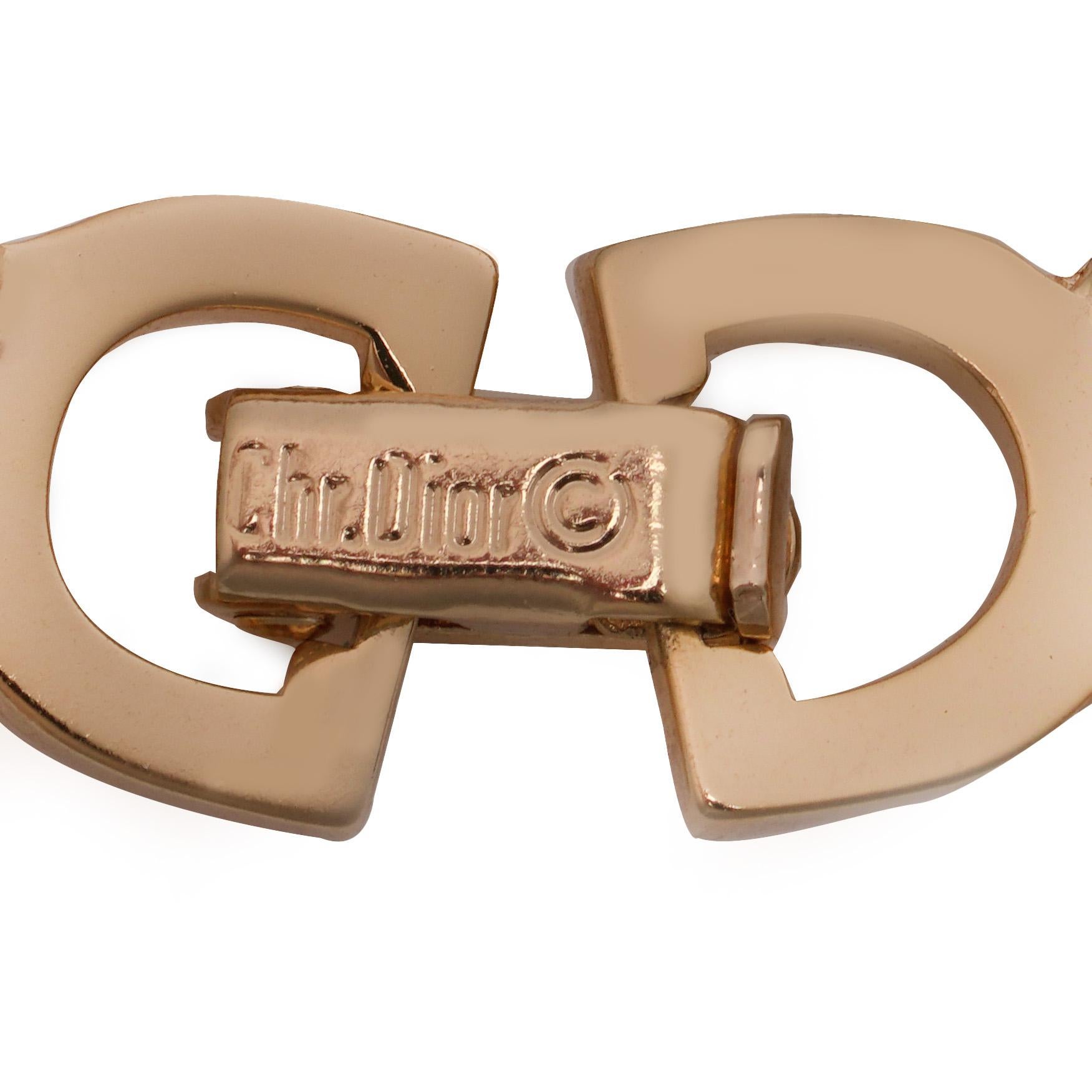 Christian Dior Bracciale classico vintage anni '80 a maglie intrecciate moderniste in vendita 2