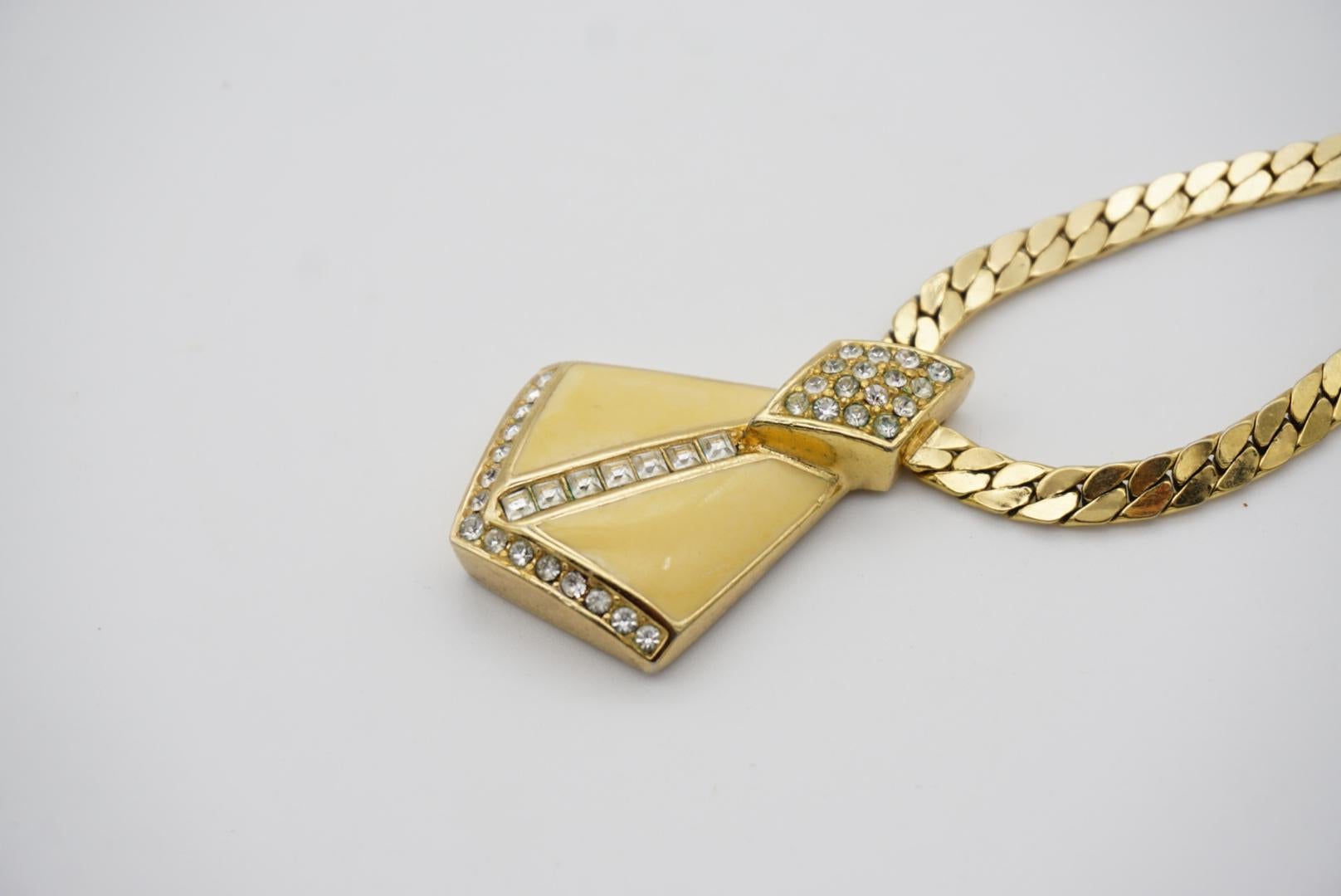 Christian Dior Vintage 1980er Jahre Halskette mit schildkrötenförmigem Schildkristall-Anhänger im Angebot 6