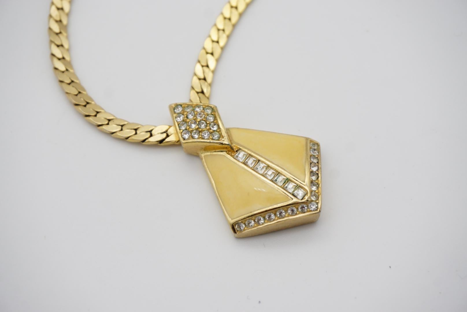 Christian Dior Vintage 1980er Jahre Halskette mit schildkrötenförmigem Schildkristall-Anhänger im Angebot 7