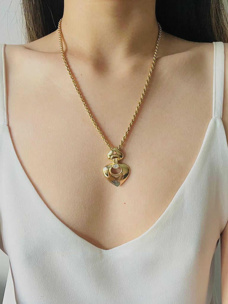 Christian Dior Vintage 1980s Double Glow Heart Love Openwork 