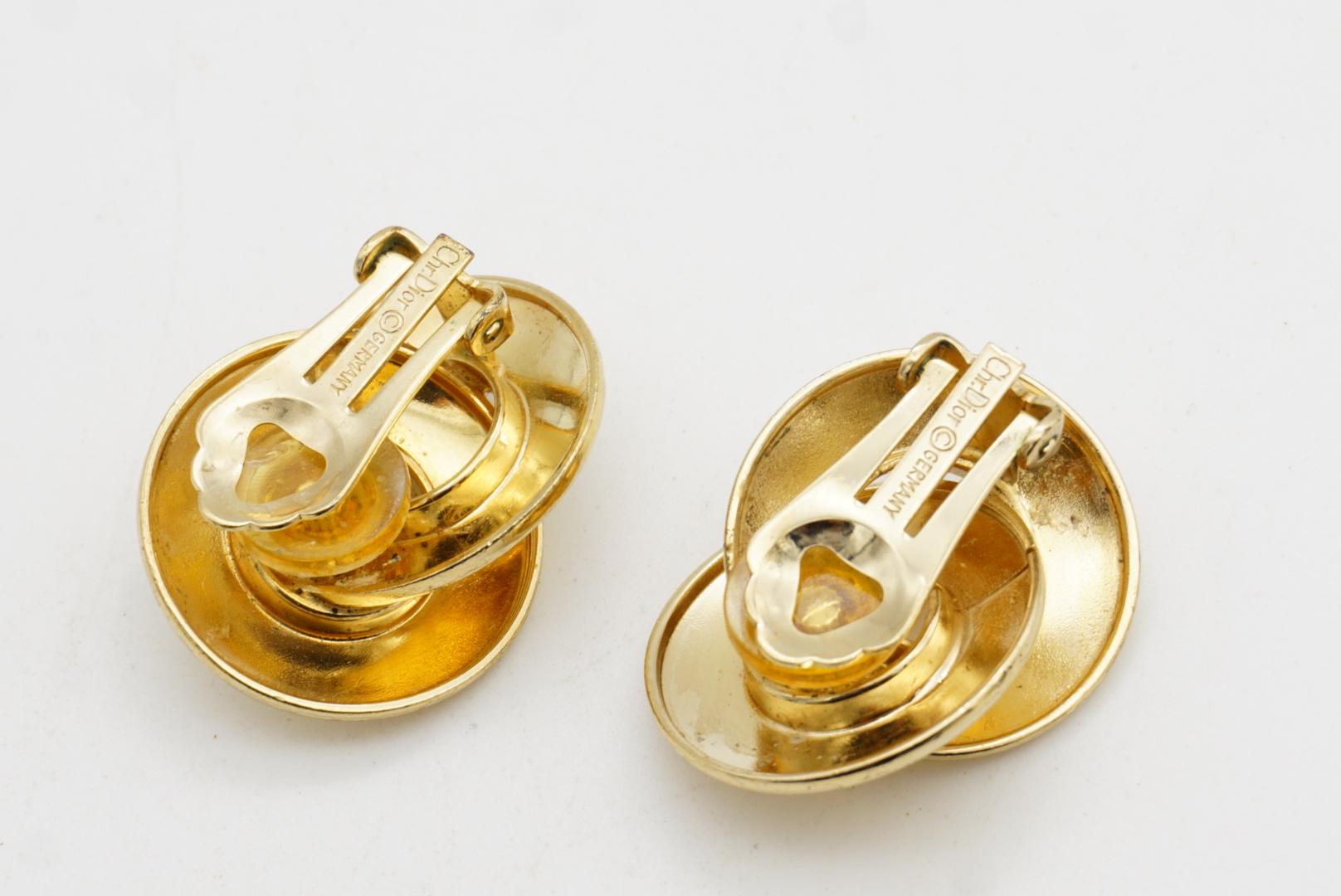 Christian Dior Vintage 1980s Glow Verschlungene verflochtene Clip-Ohrringe im Angebot 6
