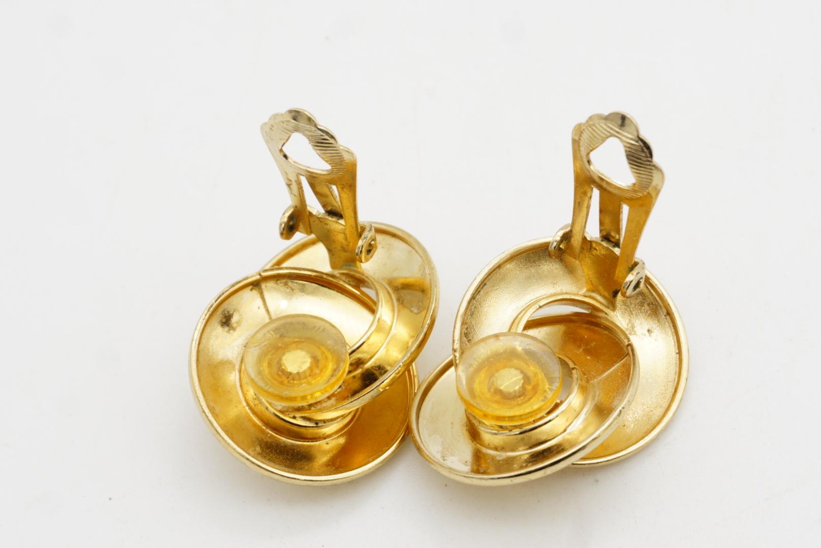Christian Dior Vintage 1980s Glow Verschlungene verflochtene Clip-Ohrringe im Angebot 7