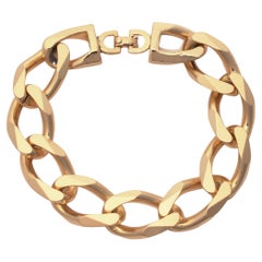 Christian Dior Vintage anni '80 Bracciale a catena grossa in tonalità oro A Link
