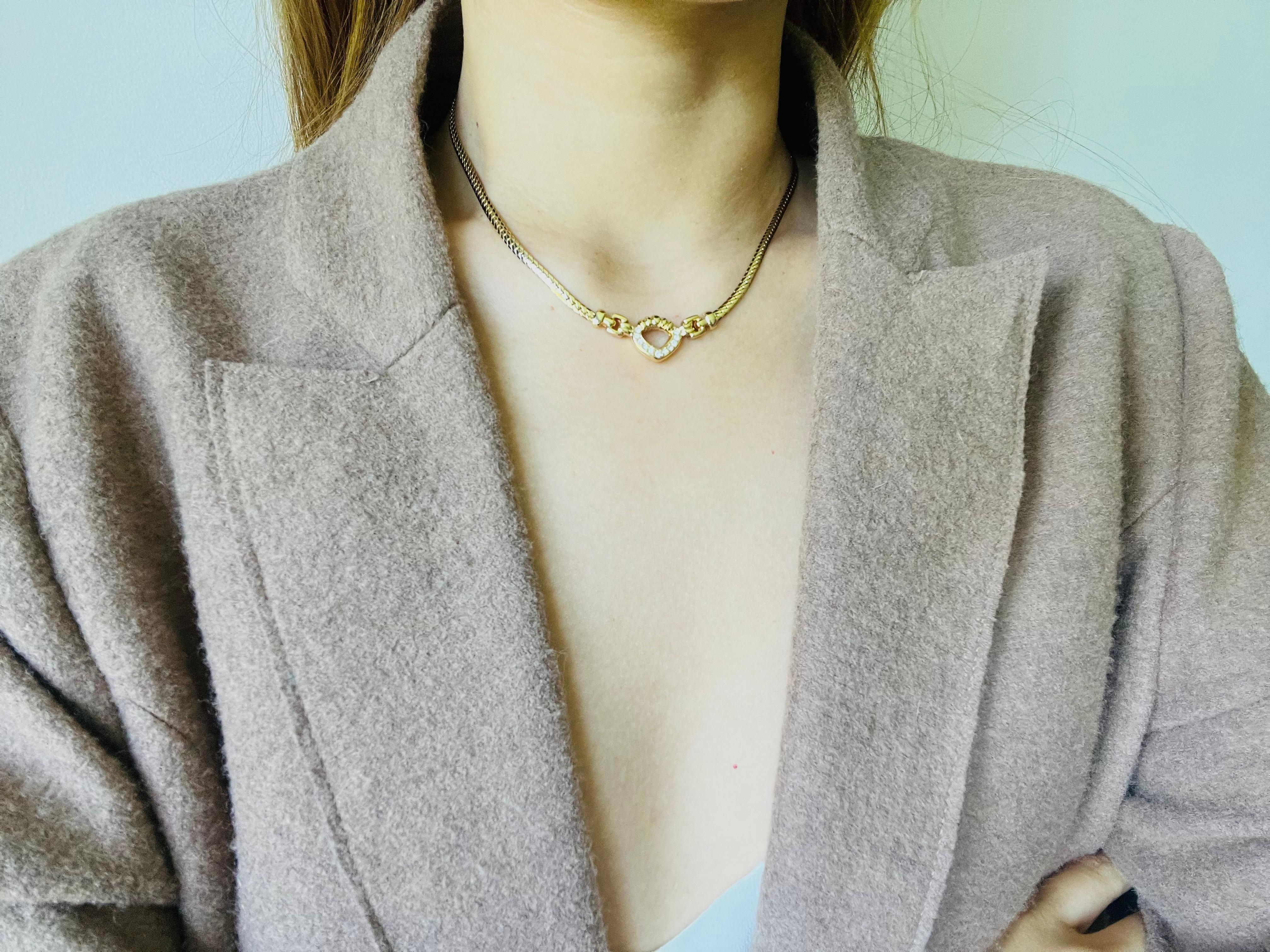 Christian Dior, collier à maillons vintage des années 1980 en vente 2