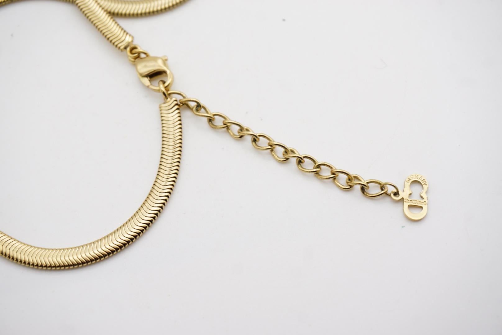 Christian Dior Vintage 1980s Large Crystals Ribbon Knot Bow Pendant Necklace en venta 10