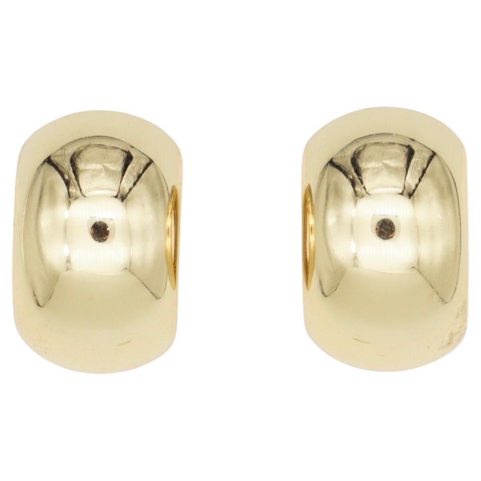 Christian Dior Vintage anni '80 Orecchini a clip a semicerchio a cupola grande Demi Glow