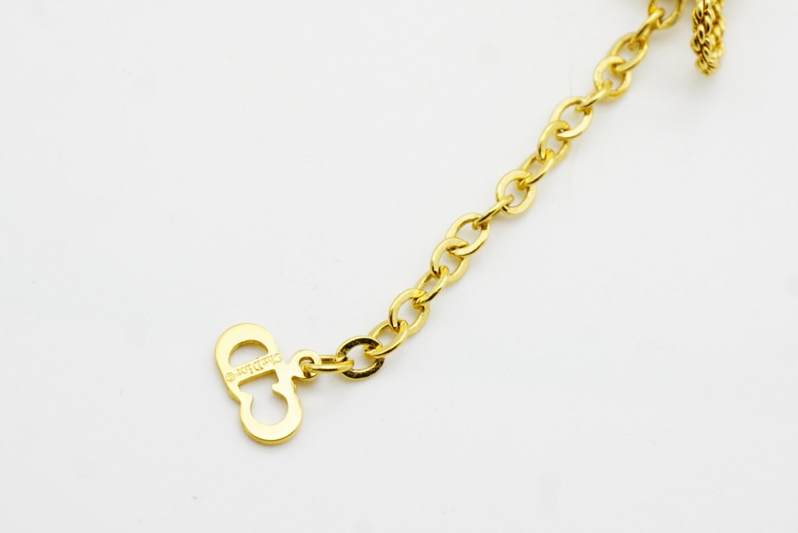 Christian Dior, collier pendentif vintage des années 1980 avec grand cœur et cristaux transparents en vente 6