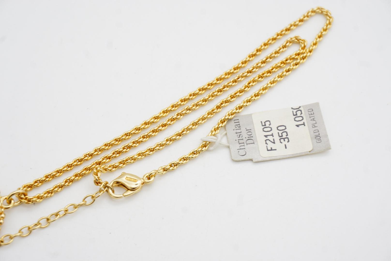 Christian Dior Vintage 1980er Jahre große ovale weiße Perle Anhänger Kette Halskette neu im Angebot 7