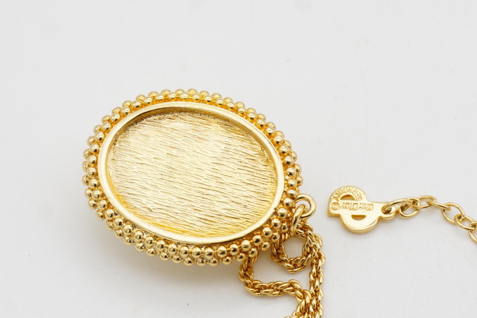 Christian Dior Vintage 1980er Jahre große ovale weiße Perle Anhänger Kette Halskette neu im Angebot 8