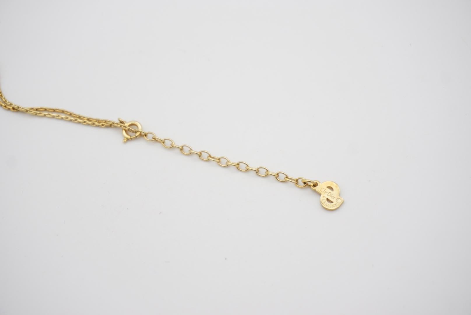 Christian Dior Vintage 1980er Jahre Abnormal Shell Kristalle Anhänger Modernist Halskette im Angebot 5