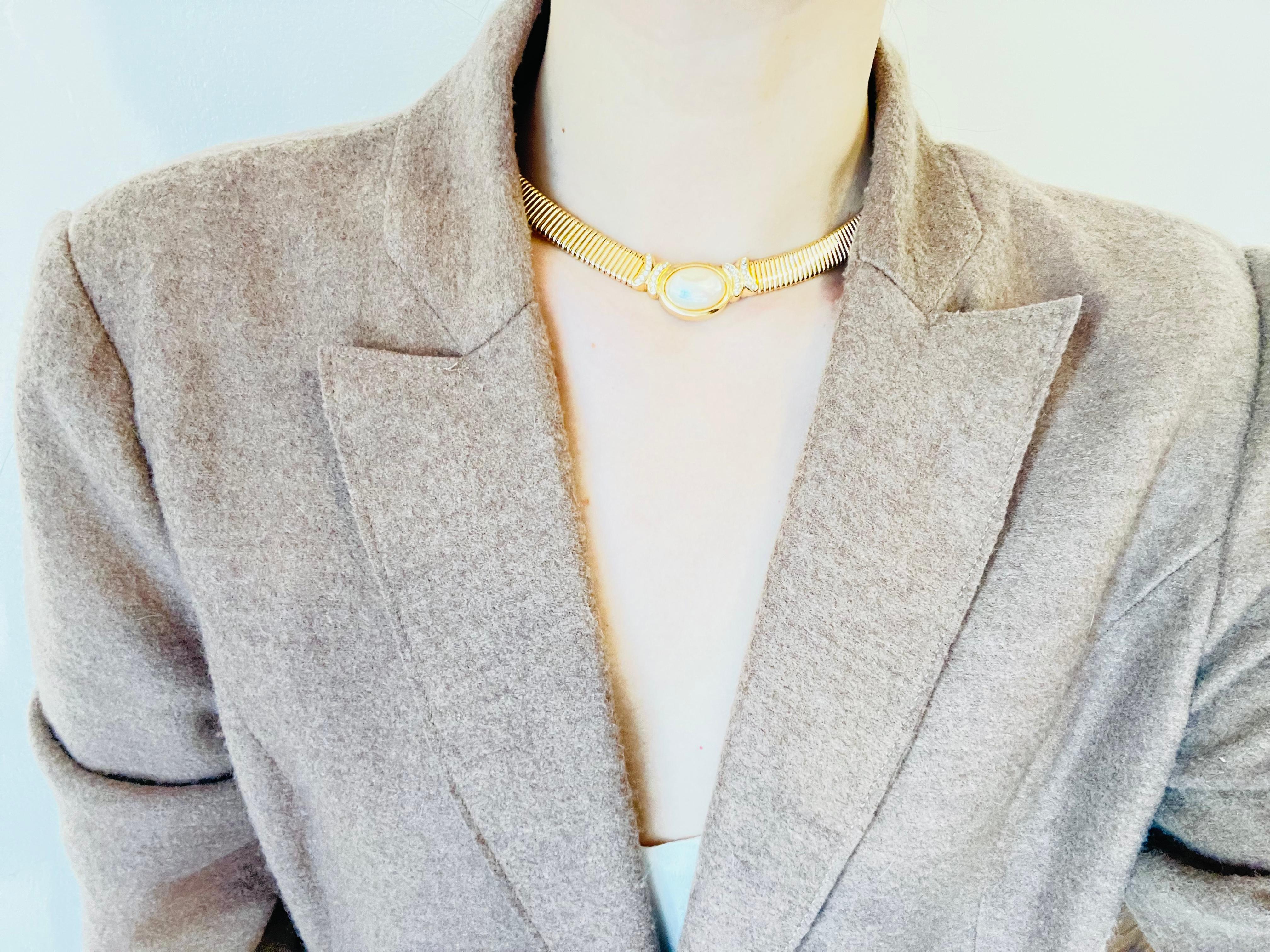 christian dior gold necklace choker