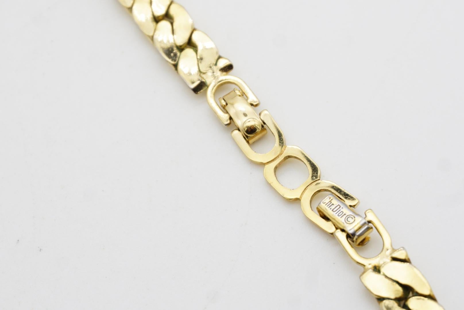 Christian Dior Vintage 1980s Oval Flower Pearls Crystals Set Necklace Earrings For Sale 10