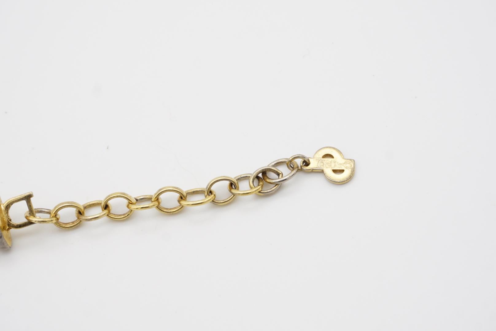 Christian Dior Vintage 1980s Ribbed Adjustable Omega Snake Choker Gold Necklace 3